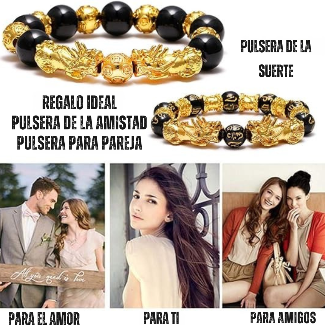 Pulsera Feng Shui 2x1 + Anillo de Poder | Baño en Oro 18K ¡Tu vida cambia HOY! - PRAGMATIK